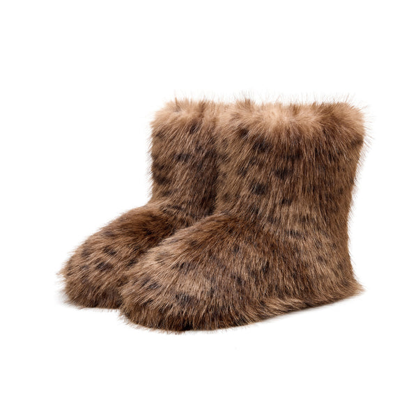 Leopard Plush Winter Snow Boots for Women/Men